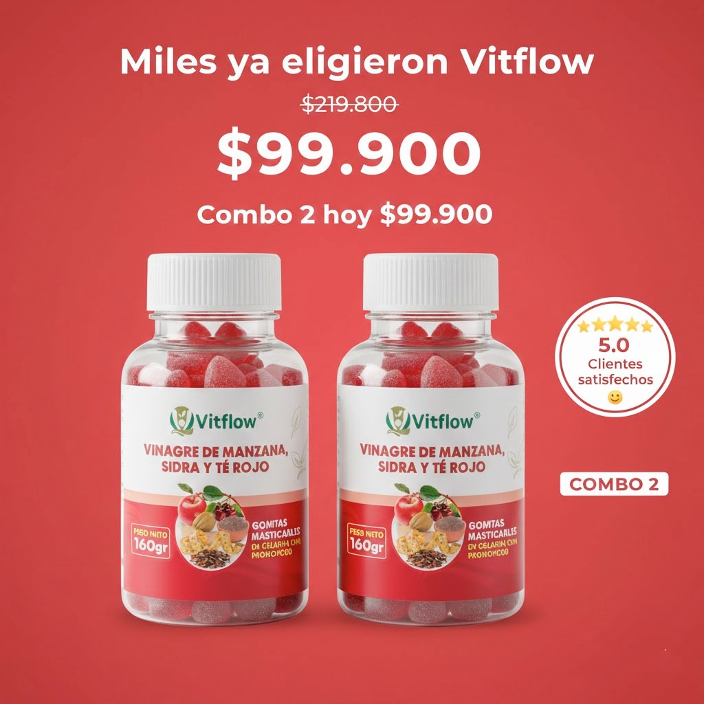 Vitflow: Gomitas Desinflamantes 3 en 1